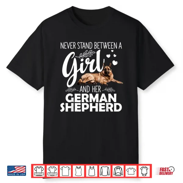 Funny German Shepherd Art For Girls Women Pet Dog Lovers Shirt