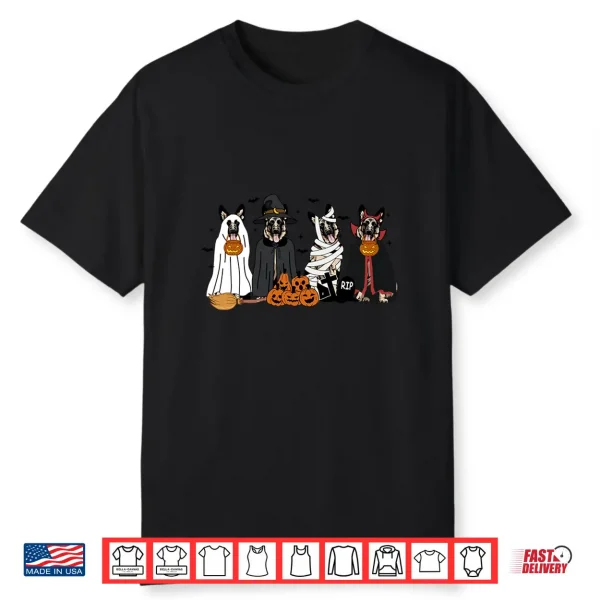 Funny German Shepherd Halloween Dog Mom Mummy Dog Witch Shirt