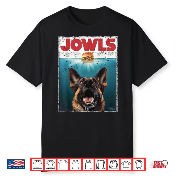 Funny German Shepherd Jowls Hamburger Gsg Dog Mom Dog Dad Shirt
