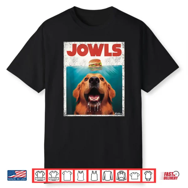 Funny Golden Retriever Rusty Goldie Jowls Burger Dog Mom Shirt