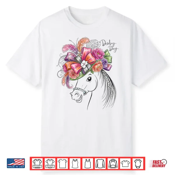 Funny Horse Racing Derby Day Girls Women Shirt