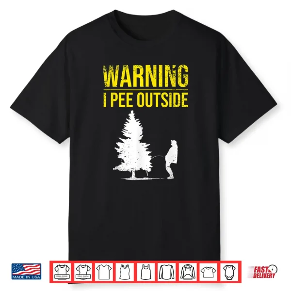 Funny I Pee Outside Gift For Camping Boys Teens Kids Camper Shirt