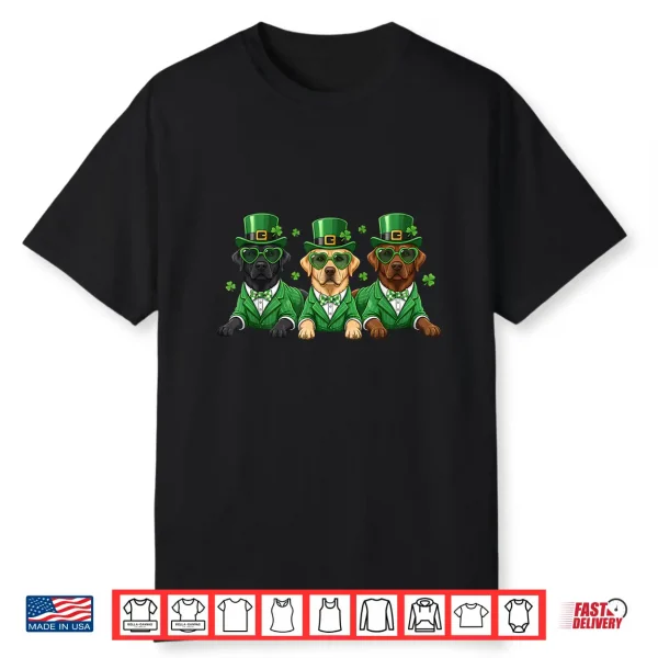 Funny Labrador Retriever Shamrock St Patricks Day Irish Dog Shirt