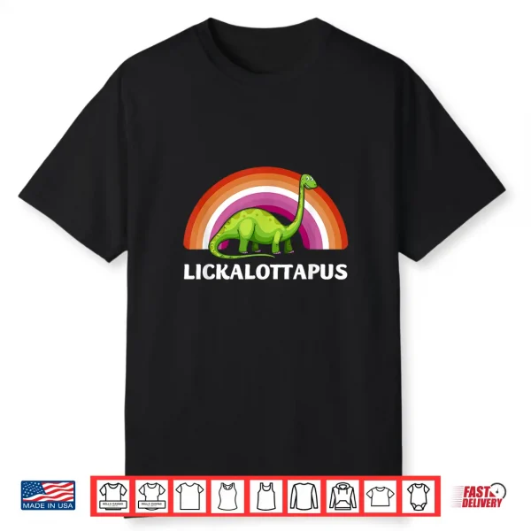 Funny Lesbian Flag Lesbian Pride Dinosaurs Lgbtq Shirt