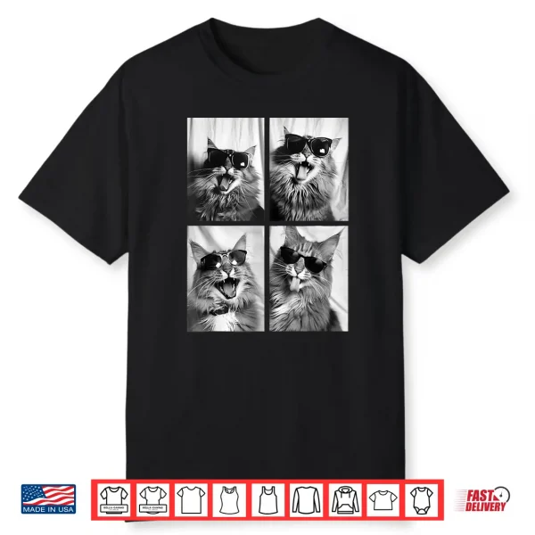 Funny Maine Coon Cat Lover Cute Kitten Sunglasses Pet Feline Shirt