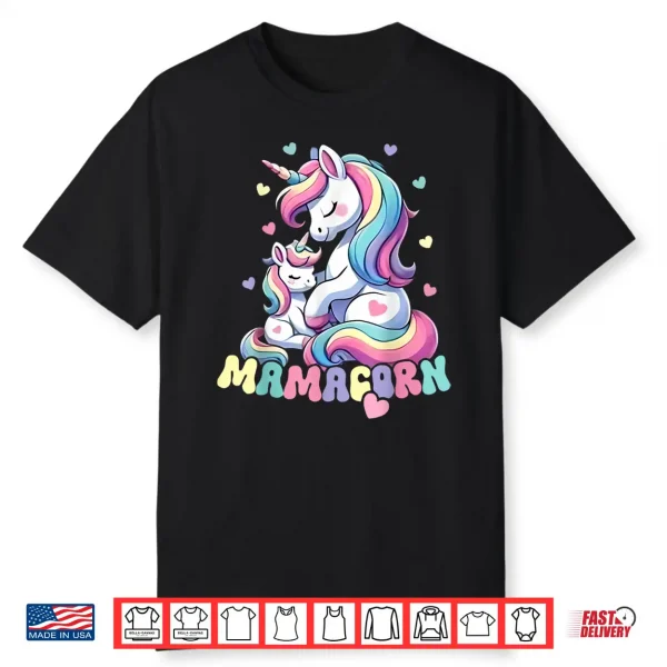 Funny Mamacorn Costume Mothers Day Unicorn Mom Women Mother Shirt