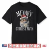 Funny Meowy Christmas Maine Coon Cat Merry Xmas Holiday Shirt