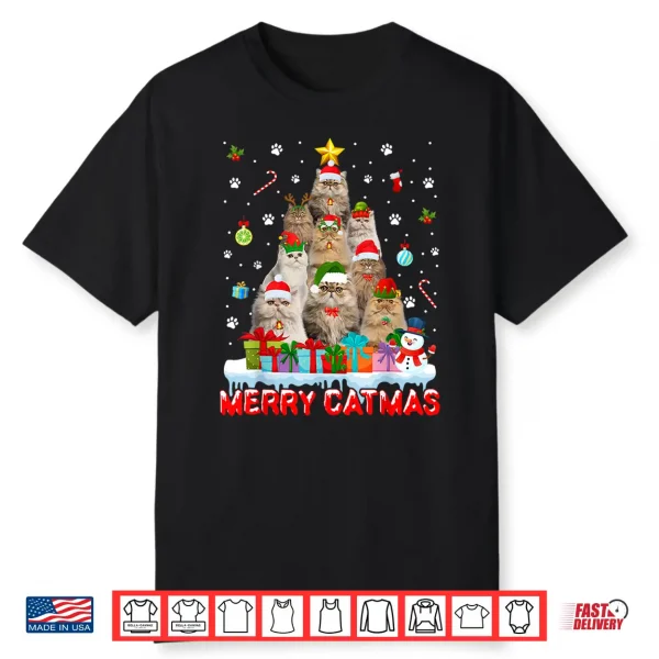 Funny Persian Cat Lovers Cute Holiday Christmas Tree Shirt
