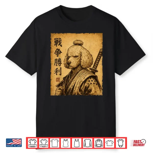 Funny Poodle Samurai Dog Vintage Shirt