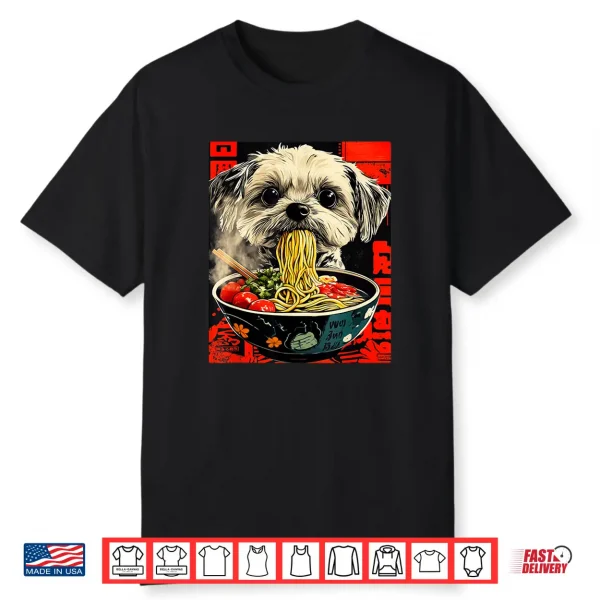 Funny Shih Tzu Ramen Japanese Kawaii Shih Tzu Shirt