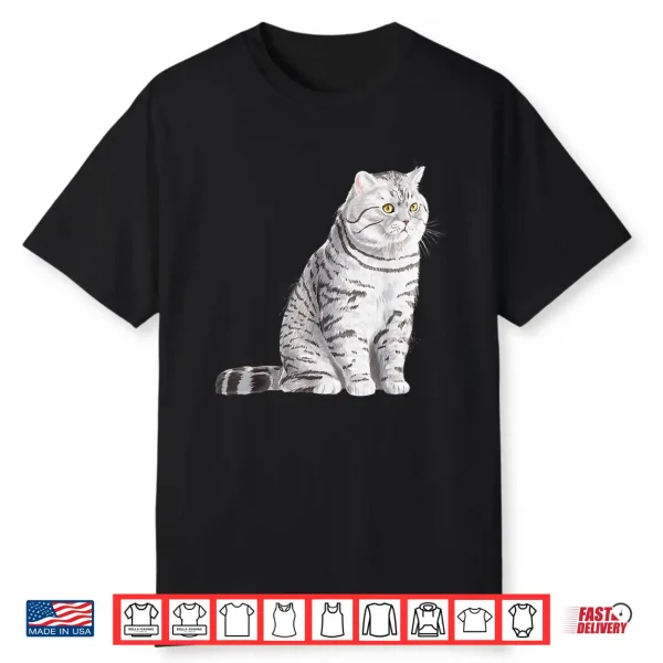 Funny Sitting British Shorthair Cat Shirt