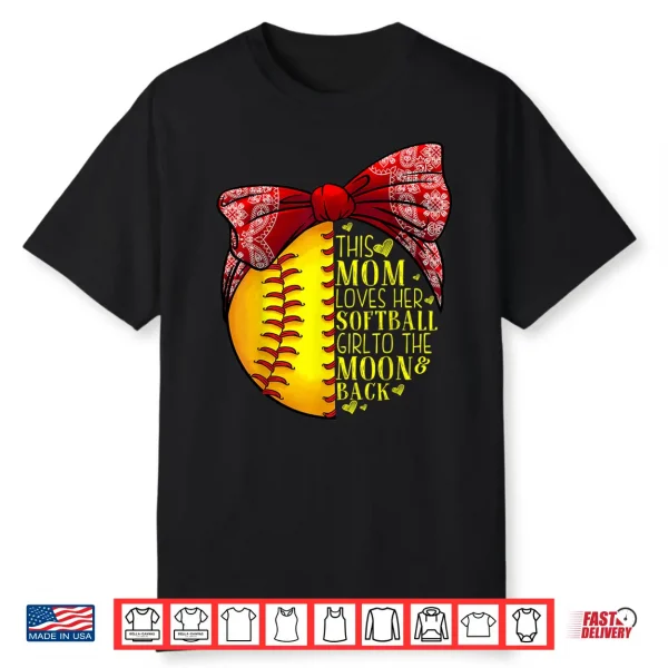 Funny Softball Gift Mom Women Pitcher Catcher Girls Lovers Shirt