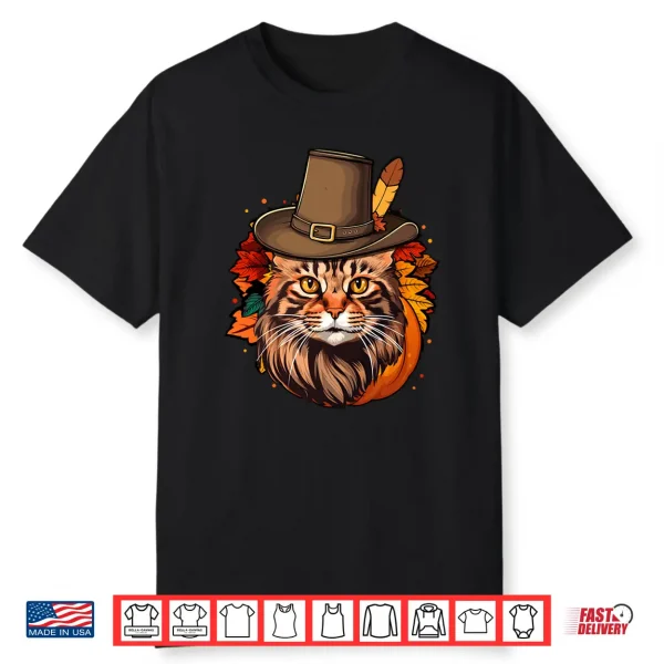 Funny Thanksgiving Maine Coon Cat Shirt