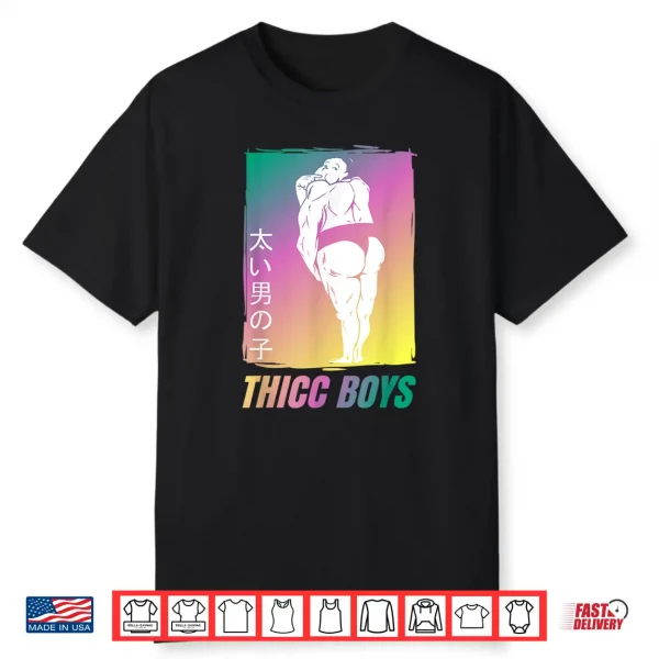 Funny Thicc Boys Squad Sumo Shirt For Anime Fans