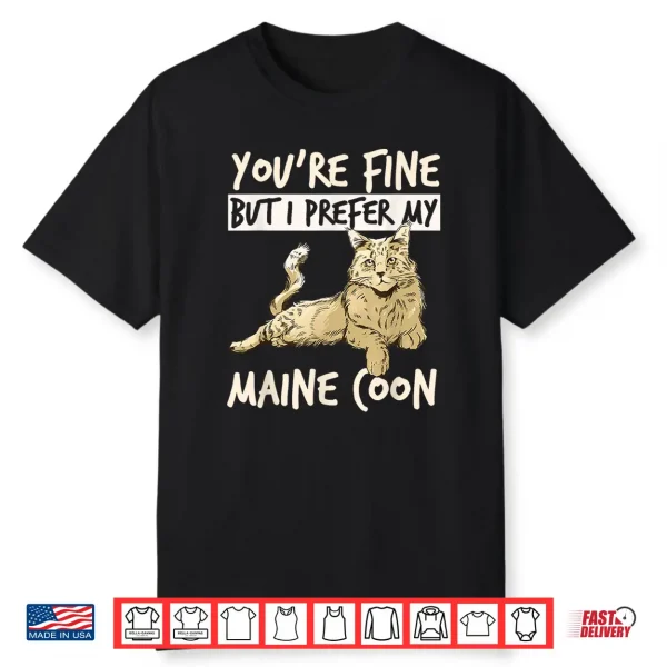Funny Women Men Cat Maine Coon Lover Coonie Shirt