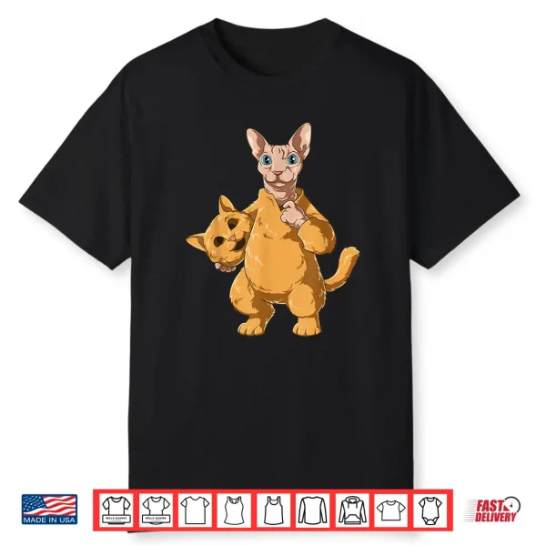 Funny Dressed Up Naked Cat Costume Shirt