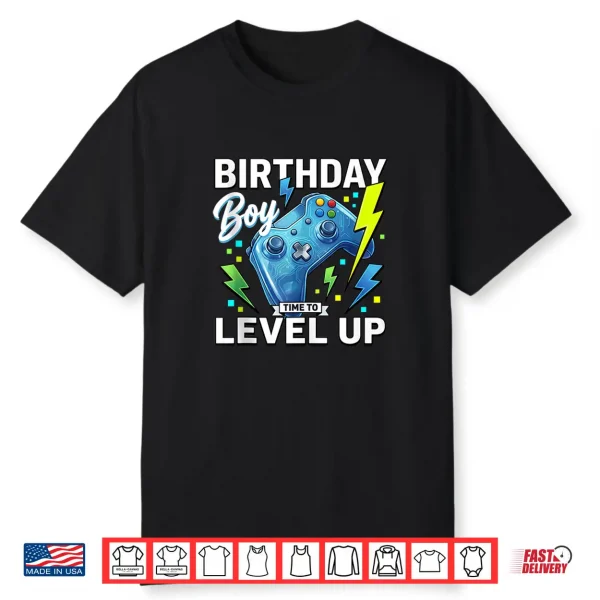 Gamer Birthday Time To Level Up Shirt