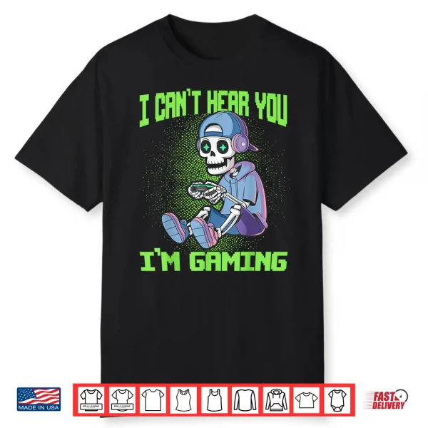 Gamer Skeleton Gaming Video Games Shirt