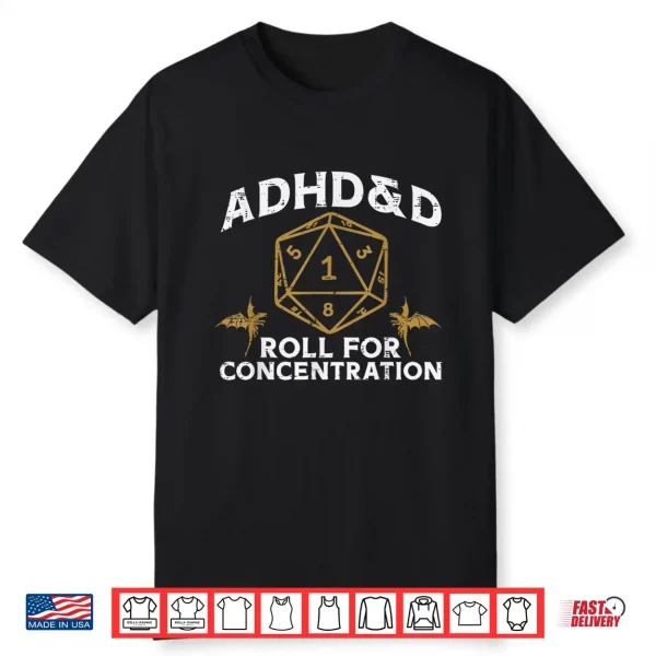 Gaming Adhd And D Funny Gamer Men Boys Kids Youth Shirt