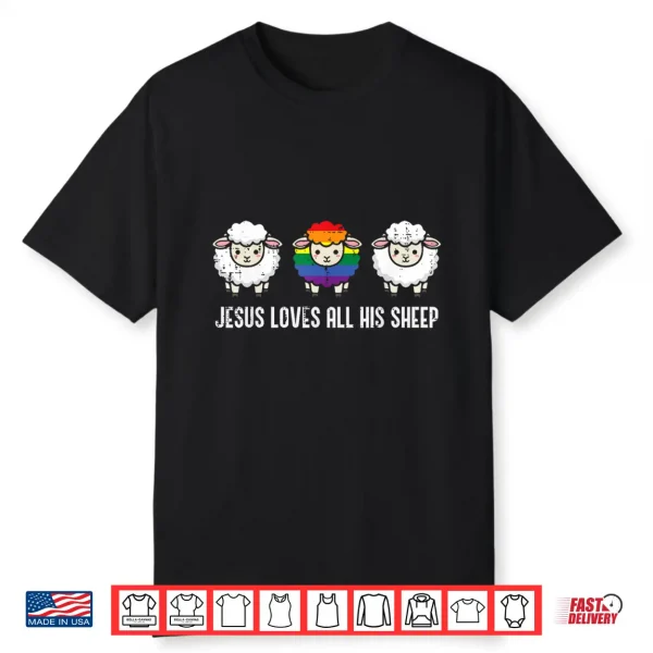 Gay Pride Month Jesus Sheep Lgbtq Ally Rainbow Shirt