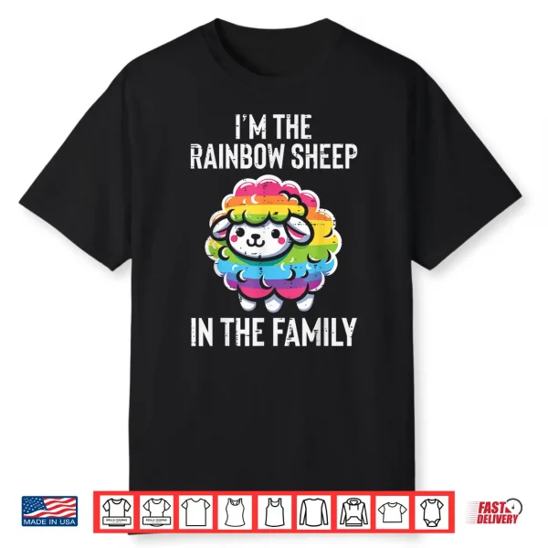 Gay Pride Month Rainbow Sheep Funny Lgbtq Ally Shirt