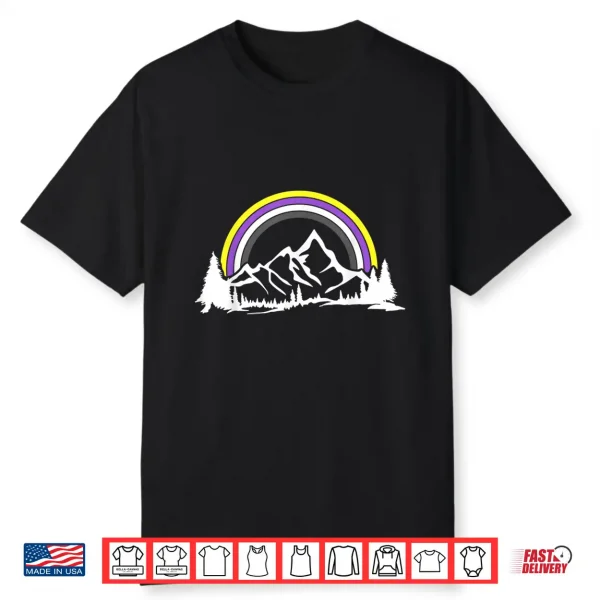 Gender Nonbinary Pride Hiking Camping Backpacking Lgbt Shirt
