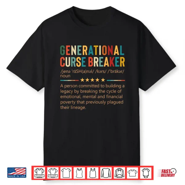 Generational Curse Breaker Definition Retro Vintage Melanin Shirt