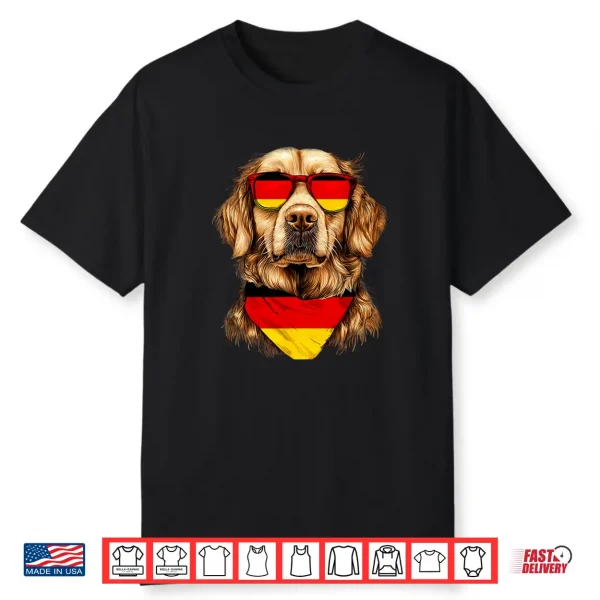 German Flag Golden Retriever Dog Heritage Germany Shirt