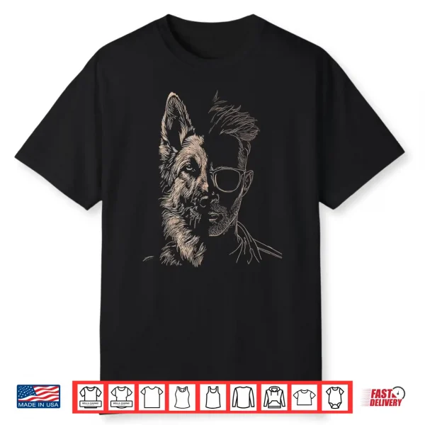 German Shepherd Dad Dog Art Lover Fathers Day Shirt
