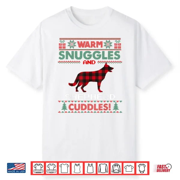 German Shepherd Dog Christmas Pajama Ugly Christmas Sweater Shirt