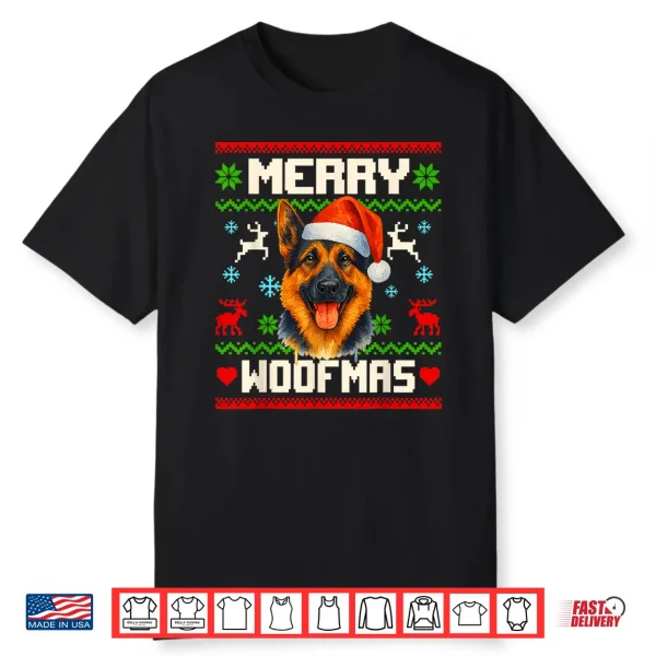 German Shepherd Dog Christmas Ugly Sweater Dog Lover Xmas Shirt