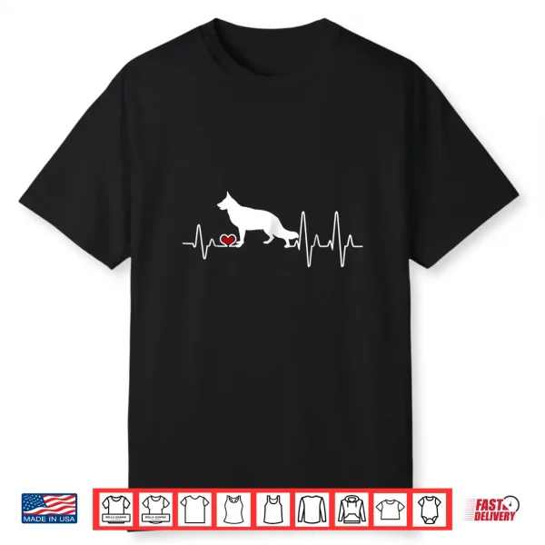 German Shepherd Dog Heartbeat Pulse Shirt