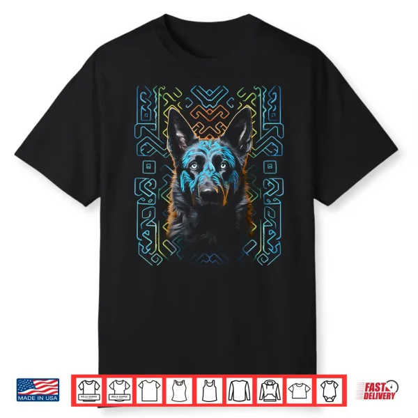 German Shepherd Dog Mandala Pet Art Graphic German Shepherd Shirt