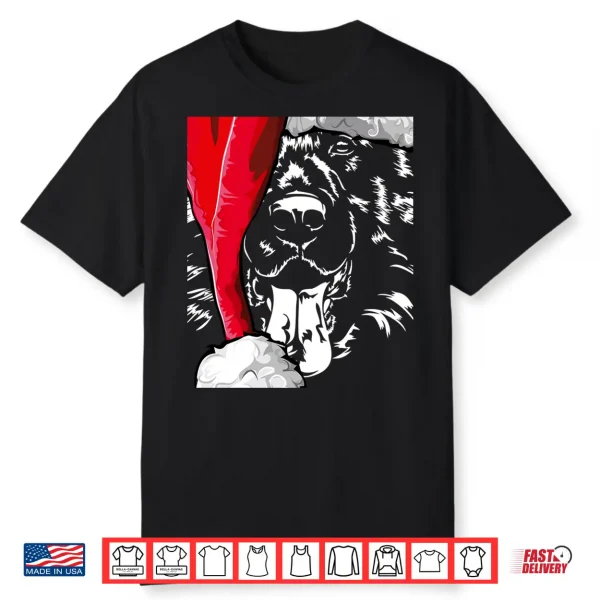German Shepherd Dog Santa Christmas Professional Graphic Shirt