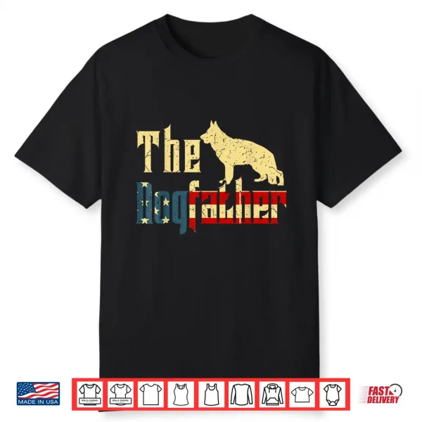 German Shepherd Fathers Day Gift Dogfather Dog Dad Shirt