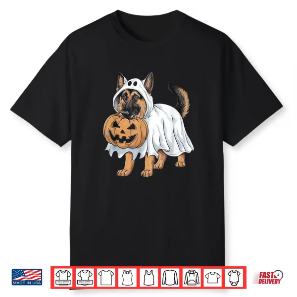 German Shepherd Ghost Dog Halloween Shirt
