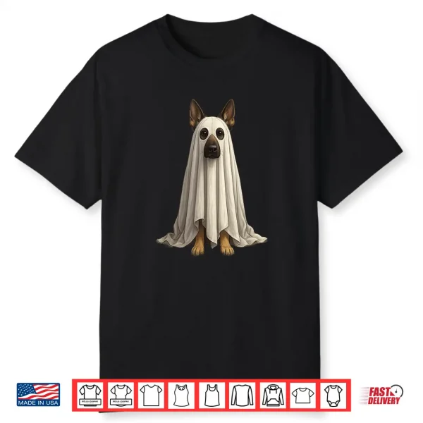 German Shepherd Ghost Halloween Costume Dog Owner Lover Shirt