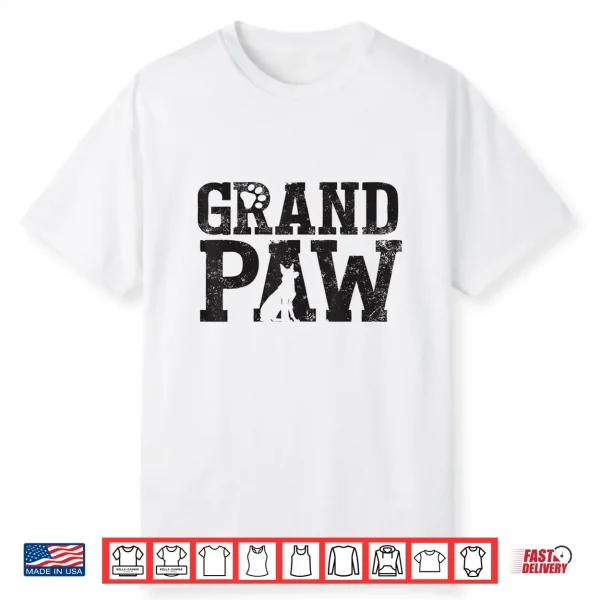 German Shepherd Grand Paw Dog Grandpa Grandpaw Father Shirt