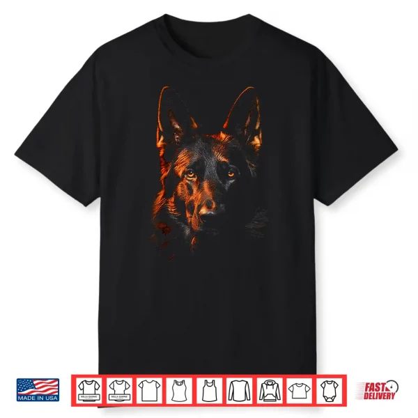German Shepherd Graphic Pet Illustration Dog German Shepherd Shirt