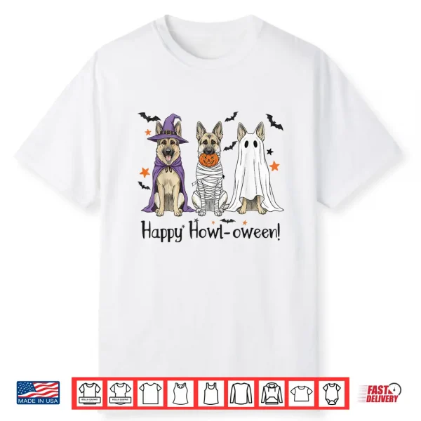 German Shepherd Halloween Witch Mummy Ghost Dog Lover Shirt