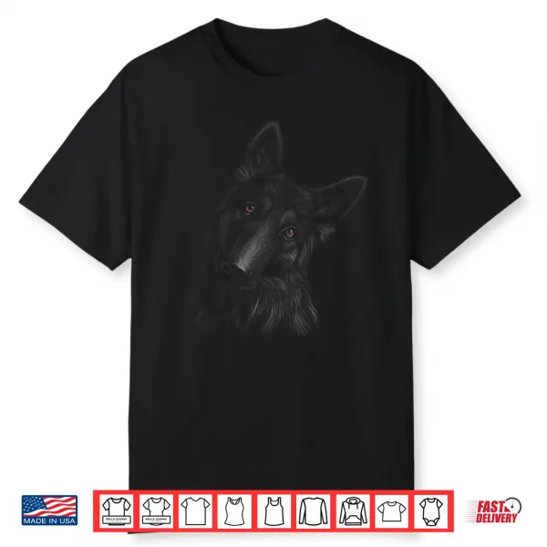 German Shepherd Head Gifts Dog Dogs Boys Girls Women Men Shirt