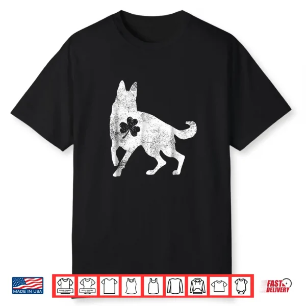 German Shepherd Irish Clover Shirt St Patrick Day Dog Gift