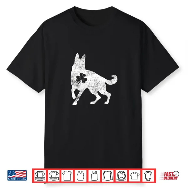 German Shepherd Irish Clover St Patricks Day Dog Gift Shirt