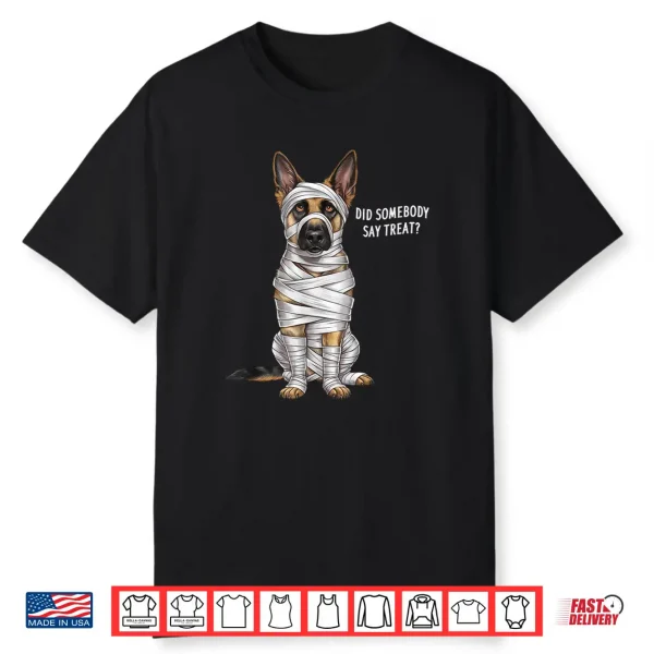German Shepherd Mummy Halloween Dog Shirt