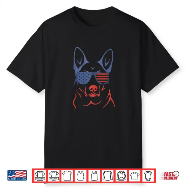 German Shepherd Patriotic American Flag Dog Gift Shirt