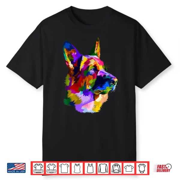 German Shepherd Pop Art Portrait For Dog Owners Shirt