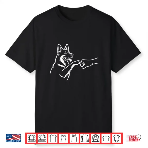 German Shepherd Punch Hand Friendship Fist Bump Dog Lovers Shirt