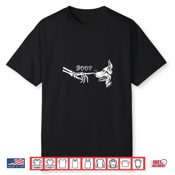 German Shepherd Skeleton Hand Boop Halloween Pet Shirt