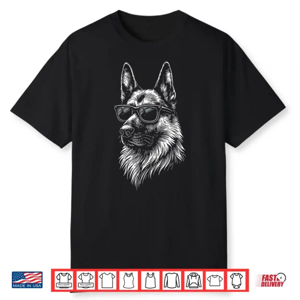 German Shepherd Sunglasses Professional Minimalist Modern Graphic Shirt