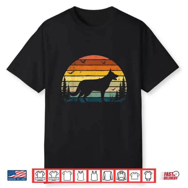 German Shepherd Vintage Retro Mom Dad Dog Pet Lover Gift Shirt